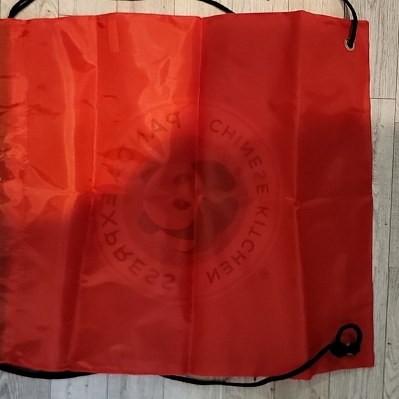 Panda Express Red And Black Brand New Drawstring Backpack - Picture 2 of 2